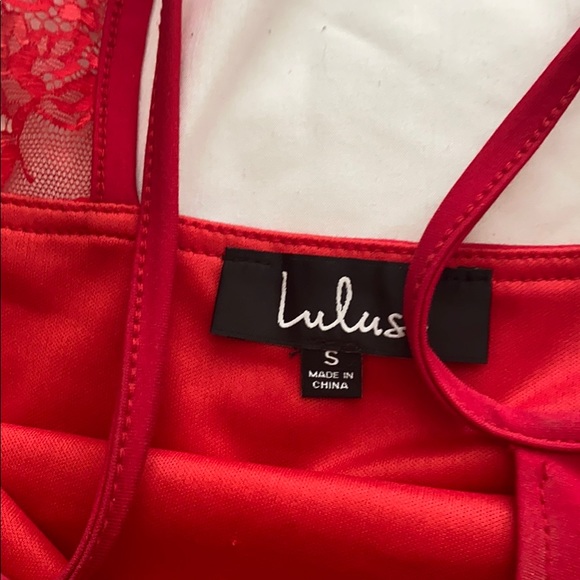 Lulus red bodycon dress lace back - Picture 4 of 4